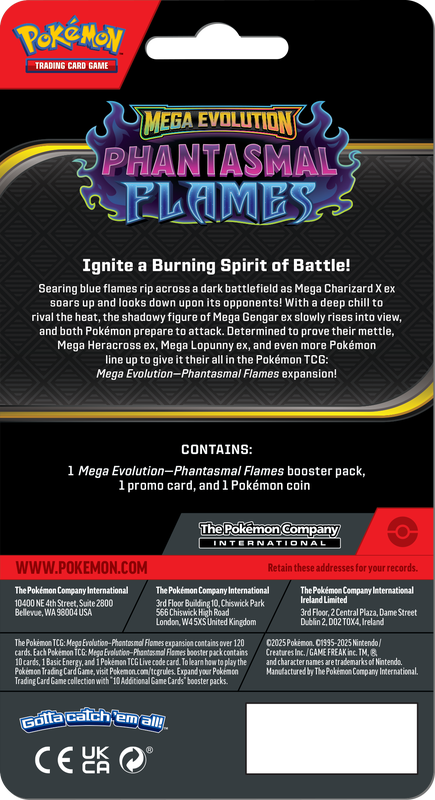 Pokemon - Mega Evolutions - Phantasmal Flames - Checklane Blister