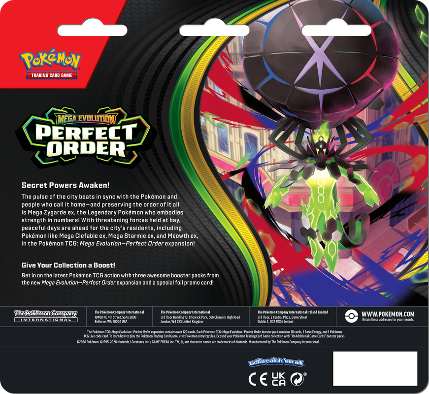 Pokemon - Mega Evolutions - Perfect Order - 3 Pack Blister