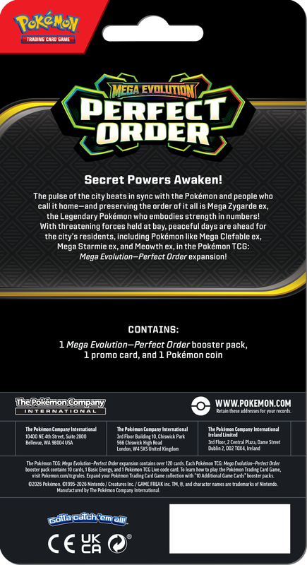 Pokemon - Mega Evolutions - Perfect Order - Checklane Blister