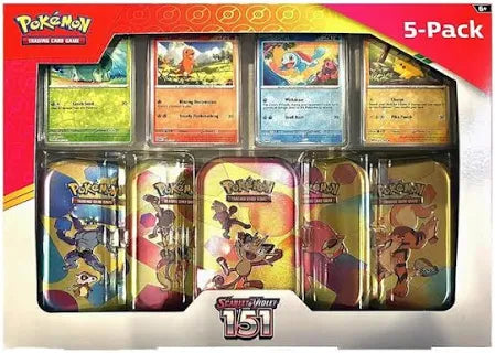 Pokemon - Scarlet & Violet - 5 Pack (Mini-Tin) Set
